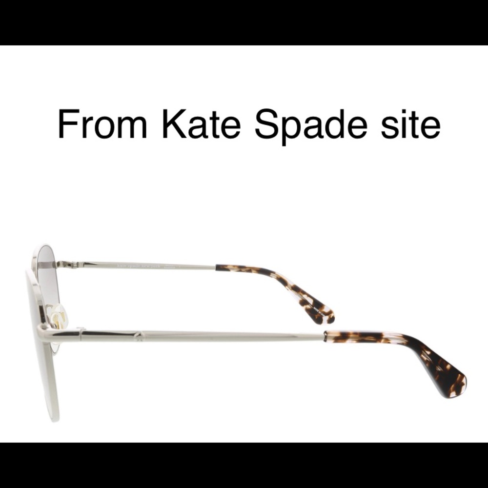 KATE SPADE KIYAHS 0YL7 9O Silver Havana Square Sunglasses - Picture 8 of 11